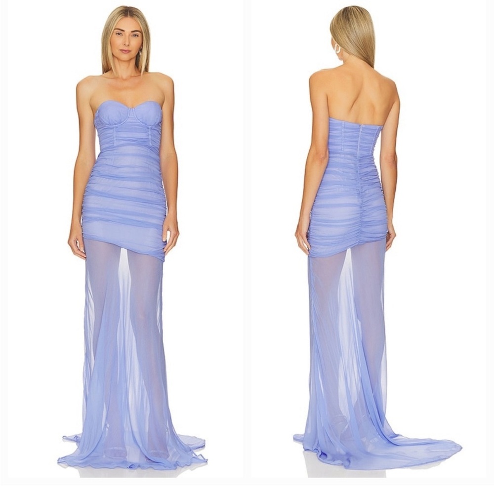 Camila Coelho Lavender Strapless Gown